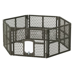 i.Pet 6-Panel Dog Playpen Enclosure, Durable PP Plastic, Spacious & Foldable Design for Dogs, Cats, Rabbits, Guinea Pigs