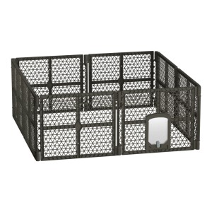 i.Pet Dog Playpen Enclosure - 8 Panel Durable PP Plastic Fence, Foldable Design, Various Shapes, Easy Setup & Storage
