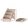 i.Pet Foldable Dog Ramp Steps for Bed, Sofa, Car - Stable, Slip-Resistant, Lightweight PP Plastic, 62x40x49cm, Beige