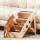 i.Pet Foldable Dog Ramp Steps for Bed, Sofa, Car - Stable, Slip-Resistant, Lightweight PP Plastic, 62x40x49cm, Beige