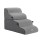 i.Pet 2-in-1 Grey Foam Dog Stairs & Bed: Non-Slip Suede, Washable, 40x71x50cm - Safe, Supportive