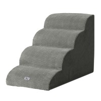 i.Pet 4-Tier Dog Ramp Steps - High-Density Foam, Non-Slip Suede, Water-Resistant, 74x41x50cm, Easy-C