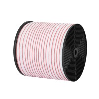Giantz 400M Electric Fence Polytape Wire, 40mm Wide, 13 Stainless Steel Strands, UV-Resistant, Red White