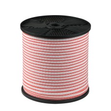 Giantz 400M Electric Fence Polytape - Red & White, 12mm, UV Treated, High Visibility, 5-Strand Stainless Steel