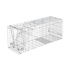 Giantz Gardeon Large Humane Animal Trap Cage - 66x23cm, Rust-Resistant Galvanised Iron, Collapsible Design, Safe Capture