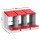 i.Pet 3 Hole Roll Away Nesting Box Red Plastic Hen Laying Box Wall Mountable 84x50x46cm 3 Hole Design