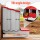 i.Pet 3 Hole Roll Away Nesting Box Red Plastic Hen Laying Box Wall Mountable 84x50x46cm 3 Hole Design