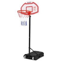 Everfit Adjustable Basketball Hoop Stand System with Shatterproof Backboard, Steel Frame, and Portable 35L Base