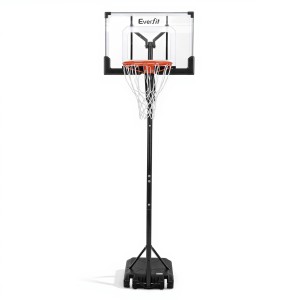 Everfit Portable Pool Basketball Hoop System, Adjustable 1.05M-2.1M, Steel Frame, Wheels, Weather-Resistant Net