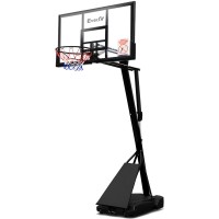 Everfit 3.05M Adjustable Basketball Hoop Stand System, 48" Sturdy PC Backboard, Portable, Self-Return, Dunk-Ready