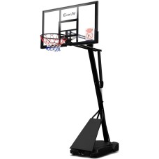 Everfit 3.05M Adjustable Basketball Hoop Stand System, 48" Sturdy PC Backboard, Portable, Self-Return, Dunk-Ready