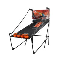 Basketball Arcade Game Electronic Scorer, 8 Games, Double Shoot, Steel Frame, Indoor/Outdoor, 216x107x205cm, Black