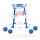 Keezi Kids Adjustable Basketball Hoop and Ring Toss Set Blue with 4 Balls Stable Base 77-105cm Total