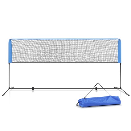 Everfit 4m Portable Sports Net Kit - Adjustable Height, Black Steel Frame, PE Mesh for Badminton, Tennis, Volleyball