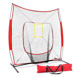 Everfit 7ft Baseball Softball Training Net Kit with Stand - Durable Steel Frame, Portable PE Mesh, Indoor/Outdoor Use