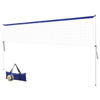 Everfit 6M Portable Volleyball Net Set - Adjustable Height, UV-Resistant PE Mesh, Iron Frame, Bag & Ball Included