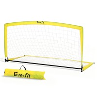 Everfit 2m Portable Soccer Goal Net - Sturdy Steel Frame, High-Density Dacron, Lightweight & Easy Setup Rebounder