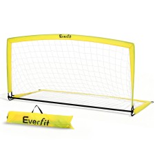 Everfit 2m Portable Soccer Goal Net - Sturdy Steel Frame, High-Density Dacron, Lightweight & Easy Setup Rebounder