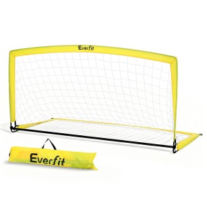 Everfit 2m Portable Soccer Goal Net - Sturdy Steel Frame, High-Density Dacron, Lightweight & Easy Setup Rebounder