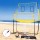 Everfit 8ft Portable Volleyball Net Set - Adjustable Height, Durable Dacron Mesh, Includes PVC Ball & Carry Bag