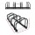 Giantz Weisshorn 4-Bike Stand Rack, Powder Coated Steel, Freestanding & Configurable, 950x280x270mm, Black Finish