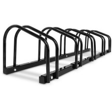 Weisshorn 5-Bike Storage Rack - Freestanding Powder-Coated Steel Holder, Configurable, Scratch-Resistant, Easy Install
