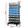 Giantz Double-Sided 90-Bin Storage Rack Stand with Rust-Resistant Steel Frame, Label Slots & Brakeable Wheels for 151kg