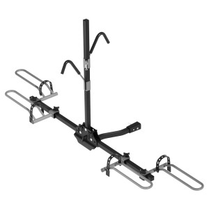 Giantz 2-Bike Carrier Rack, Foldable, Steel, 2" Hitch Mount, Scratch-Proof, Easy Access, Fits Most Vehicles, Black