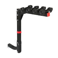 Giantz 4-Bike Carrier Rack for Cars, 2" Hitch Mount, Foldable, Black, Heavy-Duty Steel, Fits Most Vehicles, Easy Storage