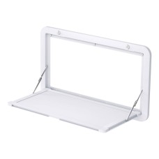 Weisshorn Caravan Table 800x450mm - Foldable, Lockable, White Aluminium with Steel Hinges, Water & Rust Resistant