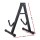 Alpha Folding Guitar Stand - Portable Steel Rack for Acoustic, Electric & Bass - Includes Capo & Strings - Black 29x30x38cm