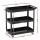 Giantz Black 3-Tier Tool Cart Trolley - Steel, 150kg Capacity, Lockable Castors, Screwdriver Holder, 79x35.5x74