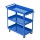Giantz 3-Tier Blue Tool Cart Trolley – Steel, 150kg Capacity, Lockable Castors, Screwdriver Holder, 79x35.5x74