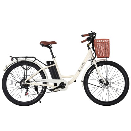 Everfit 26" Electric City Bike 250W Brushless 36V 13Ah Removable Battery Shimano 7-Speed Disc Brakes