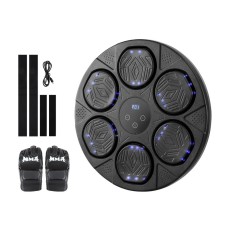 Everfit Bluetooth Music Boxing Machine - Wall-Mounted Punch Target with LED Display, TPU Material & Gloves, 30 Levels