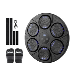 Everfit Bluetooth Music Boxing Machine - Wall-Mounted Punch Target with LED Display, TPU Material & Gloves, 30 Levels