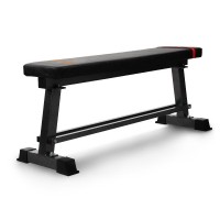 Everfit Flat Weight Bench - 300kg Capacity, Steel Frame, PU Leather, Stable Home Gym Equipment, 103x35x45cm, Black