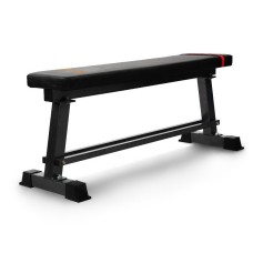 Everfit Flat Weight Bench - 300kg Capacity, Steel Frame, PU Leather, Stable Home Gym Equipment, 103x35x45cm, Black