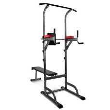 Everfit 8-in-1 Home Gym: Multi-Function Weight Bench, Chin Up Bar, Bench Press, 380kg Capacity, Steel Frame, Grey