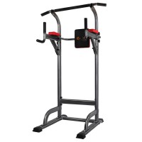 Everfit 4-in-1 Home Gym Tower: 200kg Capacity, Powder-Coated Steel, Adjustable Pull-Up Bar, Sweat-Proof Cushioning