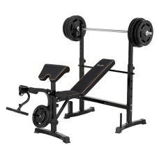 Everfit 10-in-1 Multi-Functional Weight Bench, Steel Frame, 330kg Capacity, Adjustable Home Gym Station, Black