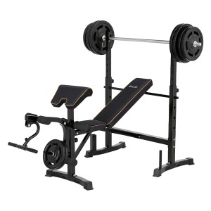 Everfit 10-in-1 Multi-Functional Weight Bench, Steel Frame, 330kg Capacity, Adjustable Home Gym Station, Black