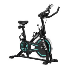 Everfit Spin Bike Exercise Bike 10kg Flywheel, 150kg Capacity, Adjustable Seat, LCD Monitor, Silent Belt Drive, Black Everfit Spin Bike Exercise Bike 10kg Flywheel, 150kg Capacity, Adjustable Seat, LCD Monitor, Silent Belt Drive, Black
