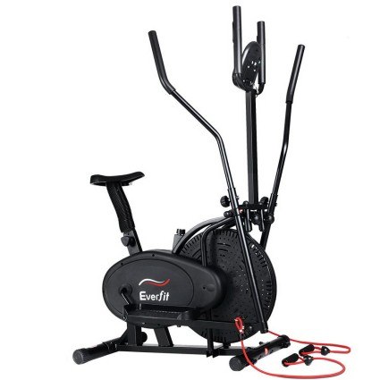 Everfit 5 in 1 Elliptical Cross Trainer Exercise Bike, Steel Frame, Adjustable Resistance, Pulse Sensors, Home Gym