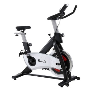 Everfit 15kg Flywheel Spin Bike, Silent Belt Drive, Adjustable Seat, LCD, 120kg Capacity, Home Gym Fitness
