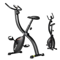 Everfit Folding Magnetic X-Bike: Silent Steel Frame, 8 Resistance Levels, LCD Monitor, Adjustable Seat, 100kg Capacity