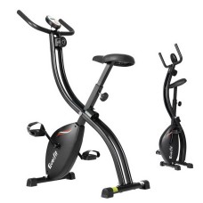 Everfit Folding Magnetic X-Bike: Silent Steel Frame, 8 Resistance Levels, LCD Monitor, Adjustable Seat, 100kg Capacity