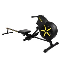 Everfit Air Rower Rowing Machine - 8 Resistance Levels, Steel Rail, Foldable Design, LCD, 150kg Capacity, Black