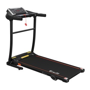 Everfit Electric Treadmill Home Gym 12 Programs, 3 Incline Levels, LCD, Foldable, 400mm Belt, MP3, Black