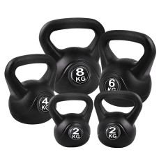 Everfit 22kg Kettlebell Set – 4 Sizes, Rubber-Coated Weights for Home Gym, Anti-Slip Grip, Floor Friendly